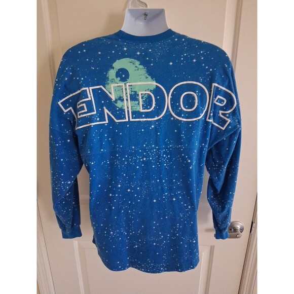 Star Wars Endor Spirit Jersey Blue Long Sleeve Disney Shirt Size M - Picture 6 of 6